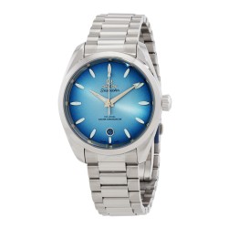 Seamaster 38mm Automatic Chronometer Summer Blue Dial Men's Watch 220.10.38.20.03.004