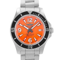 Pre-owned Breitling Superocean 42 Automatic Chronometer Orange Dial Men's Watch A17366