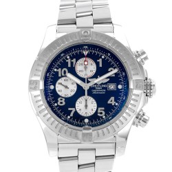 Pre-owned Breitling Super Avenger Chronograph Automatic Chronometer Black Dial Men's Watch A13370