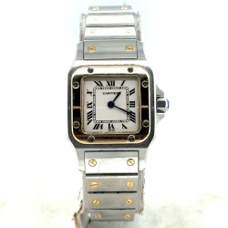 Pre-owned Cartier Santos Galbee Quartz Silver Dial Ladies Watch 1567