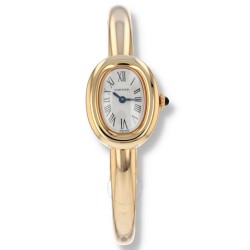 Pre-owned Cartier Baignoire Quartz White Dial Ladies Watch WGBA0050