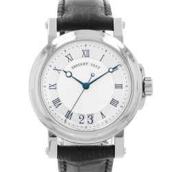 Pre-owned Breguet Marine Silver Guilloche Dial Men's Watch 5817ST/12/5V8
