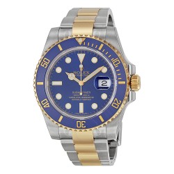 Submariner Blue Dial Stainless Steel and 18K Yellow Gold Bracelet Automatic Men's Watch 116613BLSO