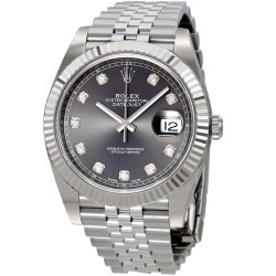 Datejust Rhodium Diamond Dial Automatic Men's Watch 126334RDJ