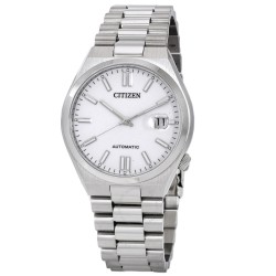 Tsuyosa Automatic White Dial Stainless Steel Men's Watch NJ0150-81A