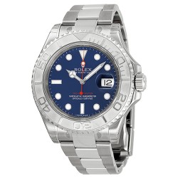 Pre-owned Rolex Yacht-Master Blue Dial Men's Watch 116622BLSO
