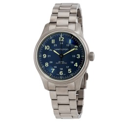 Khaki Field Titanium Automatic Blue Dial Men's Watch H70545140
