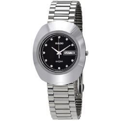Open Box - Rado Diastar Black Dial Stainless Steel Men's Watch R12391153