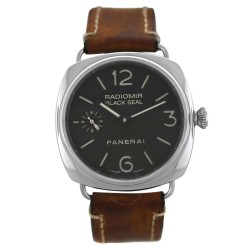 Pre-owned Panerai Radiomir Black Seal Black 'sandwich' Dial Dial Men's Watch PAM00183