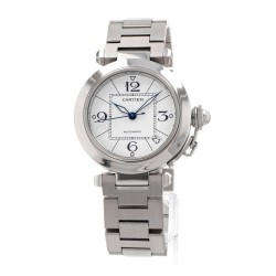 Pre-owned Cartier Pasha Automatic White Dial Men's Watch W31074M7