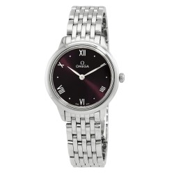 De Ville Quartz Burgundy Dial Ladies Watch 434.10.28.60.11.001