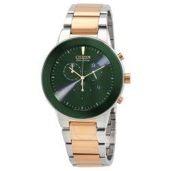 Chronograph Eco-Drive Green Dial Men's Watch AT2244-84X