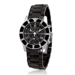 Ceramic Chronograph Quartz Black Dial Unisex Watch LV931CRDB