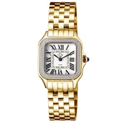 Milan Diamond Quartz White Dial Ladies Watch 12112B