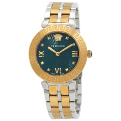 Greca Icon Quartz Green Dial Two-Tone Ladies Watch VEZ600321