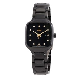 True Quartz Diamond Black Dial Ladies Watch R27080702