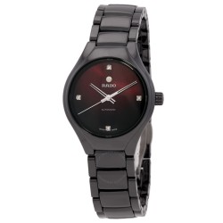 True Round Automatic Diamond Red Dial Ladies Watch R27242742
