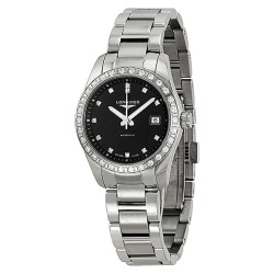 Pre-owned Longines Conquest Classic Diamond Black Dial Ladies Watch L2.285.0.57.6