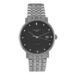 Pre-owned Longines Elegant Collection Automatic Diamond Black Dial Men's Watch L4.810.4.57.6