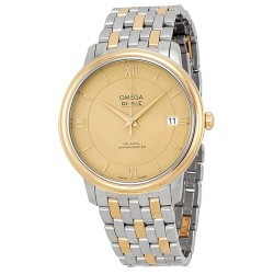 DeVille Prestige Steel & 18kt Yellow Gold Champagne Dial Unisex Watch 42420372008001