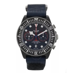 Pre-owned Tudor Pelagos Fxd Chronograph Automatic Chronometer Blue Dial Men's Watch 25807K