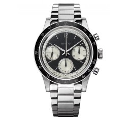 Tricompax Chronograph Hand Wind Black Dial Men's Watch TRICOMPAX REVERSE PANDA