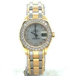 Pre-owned Rolex Datejust Pearlmaster Automatic Diamond Ladies Watch 69298 MDPM