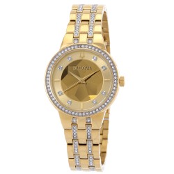 Phantom Quartz Crystal Champagne Dial Ladies Watch 97L176