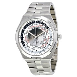 Pre-owned Vacheron Constantin Overseas World Time Silver Dial Men's Watch 7700V/110A-B129