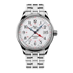 Trainmaster GMT Automatic Chronometer White Dial Watch NM3888D-S5CJ-WH