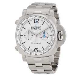 Luminor Chrono 44mm Chronograph Automatic White Dial Men's Watch PAM01548