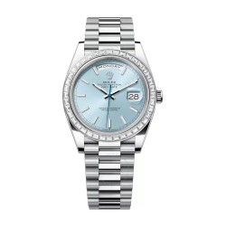 Day Date Automatic Chronometer Diamond Blue Dial Men's Watch 228396tbr-0039