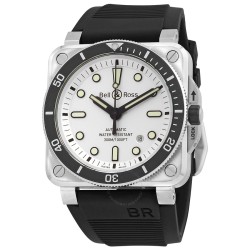 Automatic White Dial Men's Watch BR0392-D-WH-ST/SRB