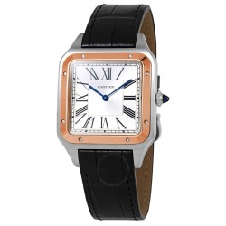 Santos-Dumont XL Hand Wind Silver Dial Men's Watch W2SA0017