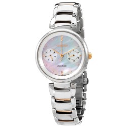 Chronograph Mother of Pearl Crystal Dial Ladies Watch FD1106-81D