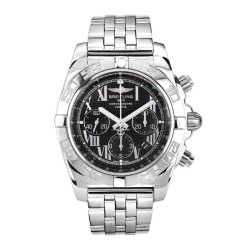 Pre-owned Breitling Chronomat Chronograph Automatic Chronometer Black Dial Men's Watch AB0110