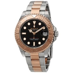 Yacht-Master 37 Automatic Black Dial Ladies Steel and 18K Everose Gold Oyster Watch 268621BKSO