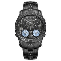 Men's Jet Setter III 1.18 ctw Diamond Black Ion-Plated Stainless Steel Watch J6348D