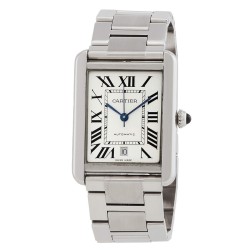 Pre-owned Cartier Tank Solo XL Automatic Silver Dial Men's Watch W5200028