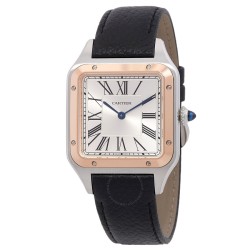 Santos-Dumont Large Model Silver Dial Watch W2SA0019