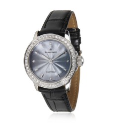 Pre-owned Blancpain Villeret Automatic Diamond Blue Dial Ladies Watch 2102