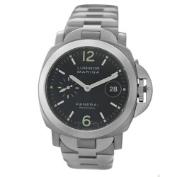 Pre-owned Panerai Luminor Marina Automatic Black Dial Men's Watch PAM00165