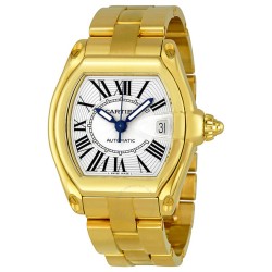 Pre-owned Cartier Roadster Automatic Silver Dial Men's Watch W62005V1
