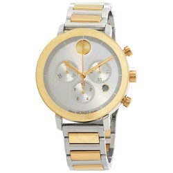 Bold Evolution Chronograph Quartz Silver Dial Two-Tone Ladies Watch 3600885