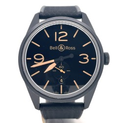 Pre-owned Bell & Ross Vintage Automatic Black Dial Men's Watch BR123-95-SC
