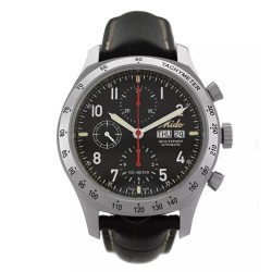 Pre-owned Mido Multifort Patagonia Chronograph Automatic Black Dial Men's Watch 8810A