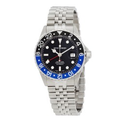 Pre-owned Revue Thommen Diver Gmt GMT Black Dial Men's Watch 17572.2233