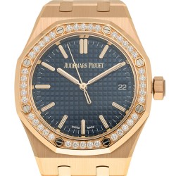 Royal Oak Automatic Diamond Blue Dial Ladies Watch 15551OR.ZZ.1356OR.02