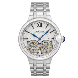 Barallier Dual Open Heart Automatic Silver Dial Men's Watch ES-8266-11