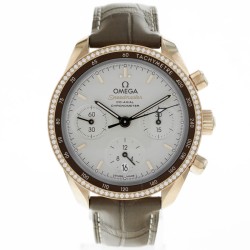 Speedmaster Chronograph Automatic Chronometer Diamond Silver Dial Ladies Watch 324.68.38.50.02.003
